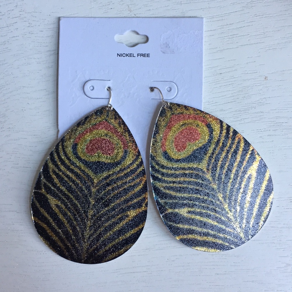 Peacock earrings